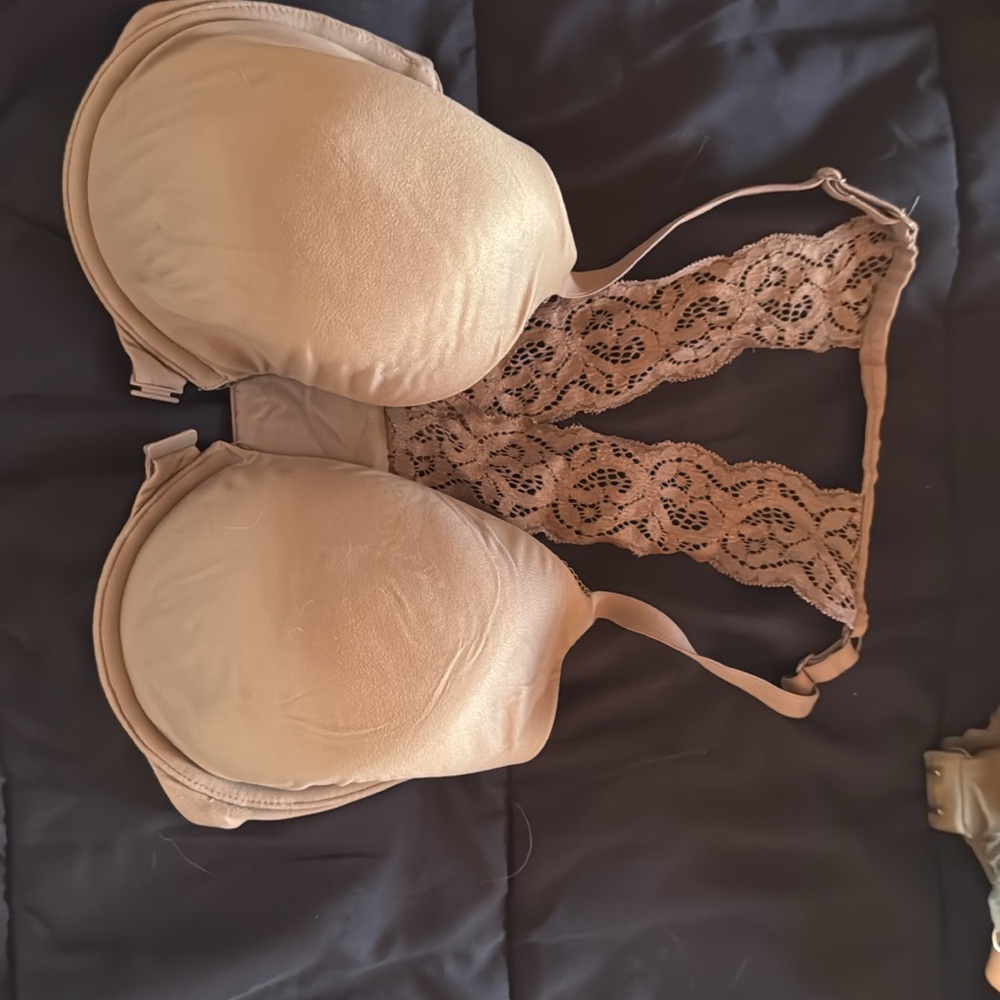 Victoria's Secret Tan Lace Back Bra